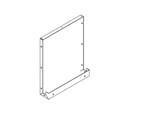 Kovová deska s montážními otvory