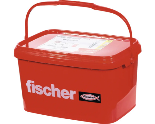 Hmoždinky Fisher SX Plus 6×30 mm kyblík 3 200 ks Červený kbelík s logem Fischer na šrouby a hmoždinky