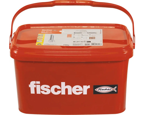 Plastový kbelík se 720 hmoždinkami Fischer SX Plus