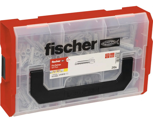 Fischer FixTainer SX Plus krabička s hmoždinkami, 210 kusů