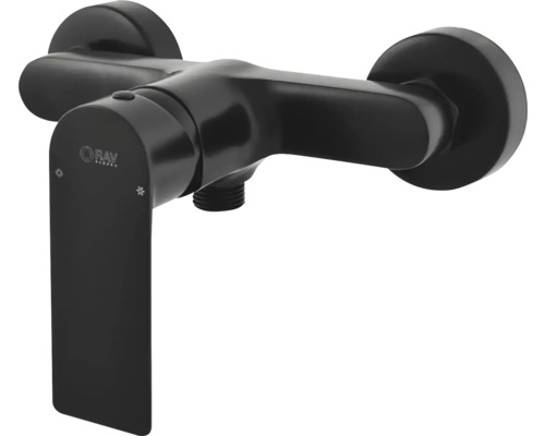 Černá páková umyvadlová baterie pro montáž na stěnu