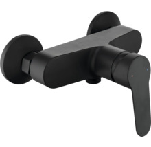 Černá sprchová baterie pro montáž na stěnu