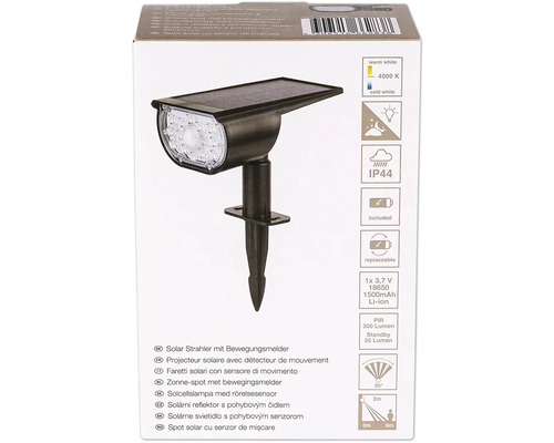 Solární reflektor s pohybovým čidlem na obalu