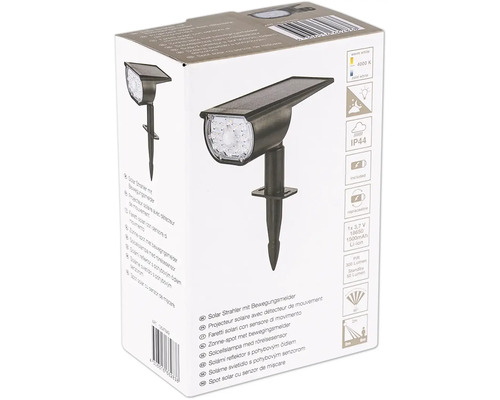 Balení solárního reflektoru s pohybovým čidlem