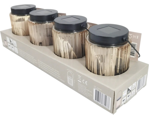 Čtyři solární lucerny v kartonové krabici