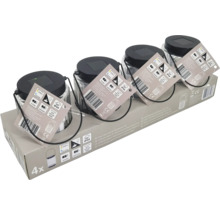 Čtyři solární skleněné lucerny v balení