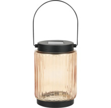 Dekorativní solární lucerna ze skla s držadlem