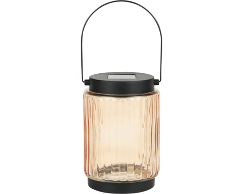 Dekorativní solární lucerna ze skla s držadlem