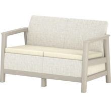 Dvoumístná zahradní pohovka s područkami a sedáky