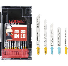 Sada pilových listů Pattfield pro dřevo, nerezovou ocel a kov v úložném kufříku