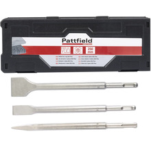 Sada sekáčů Pattfield se třemi sekáči SDS Plus v černé úložné krabici