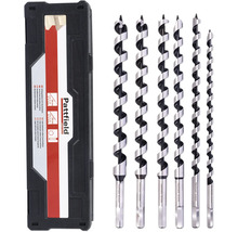 Sada šnekových vrtáků Pattfield se šesti kusy a šestihrannou stopkou v úložném boxu