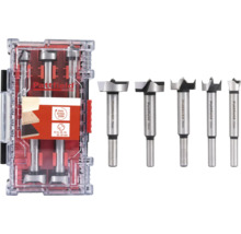 Sada Forstnerových vrtáků Pattfield s různými velikostmi v úložném boxu