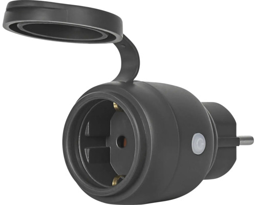 Zásuvka s ochranným kontaktem a výklopným víkem