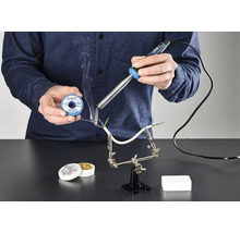 Pájení drátů pomocí páječky, pájecího cínu a tavidla