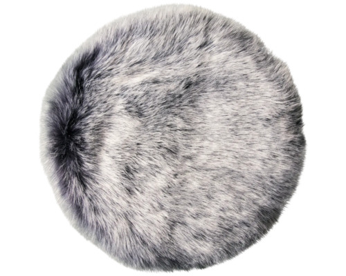 Kulatý koberec z umělé kožešiny