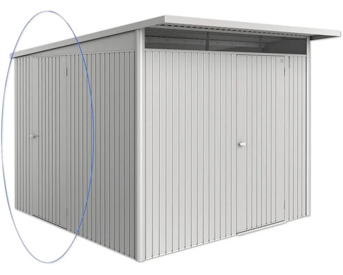 Přídavné dveře AvantGarde ECO stříbrná metalíza Kovový zahradní domek se dvěma dveřmi