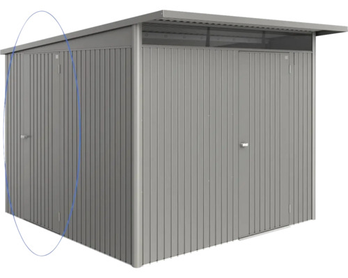 Přídavné dveře AvantGarde ECO quartz šedá metalíza Kovový zahradní domek s dvoukřídlými dveřmi