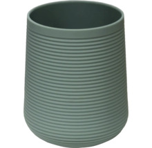 Kulatý květináč s vodorovně rýhovaným povrchem