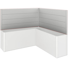 Rohová obestavba vany s nástěnnými panely