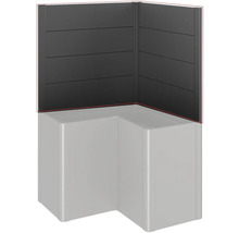 Rohová sprchová stěna s panely