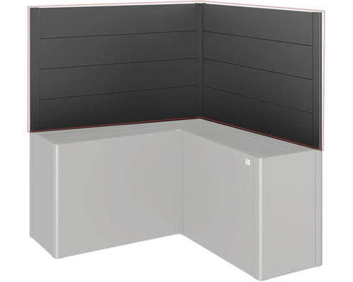 Rohový vyvýšený záhon s clonou