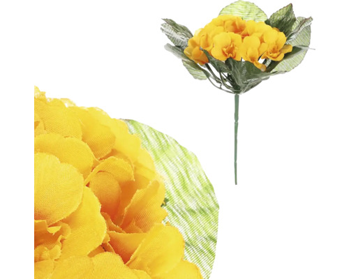 Žluté umělé květiny na stonku