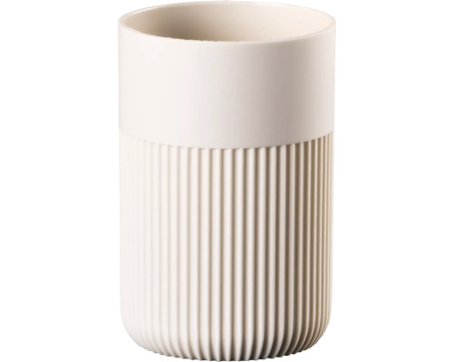 Pohár RIDDER Selma 2030109 Keramický kelímek na zubní kartáčky s žebrovaným povrchem