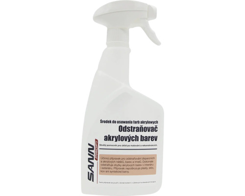 Sprejová láhev s odstraňovačem akrylových barev