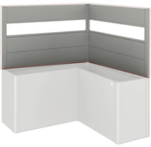 Rohová vana s obkladem a stěnovými panely