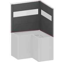 Rohový krycí plot s skleněným prvkem