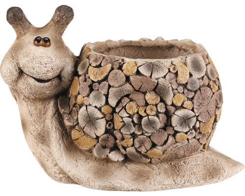 Obal na květináč šnek magnesium 20 x 36 x 26 cm Květináč šnek z umělého kamene