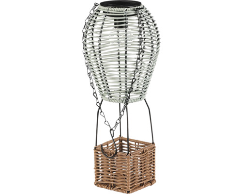 Dekorativní solární lampa ve tvaru horkovzdušného balónu s košem