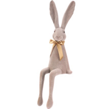 Dekorativní figurka zajíce s mašlí k postavení