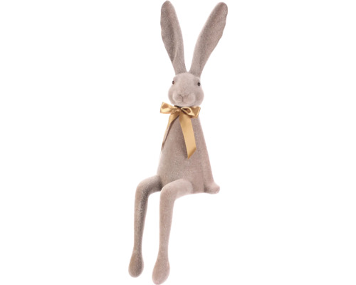 Dekorativní figurka zajíce s mašlí k postavení