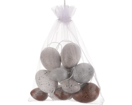 Dekorační vejce v organzovém sáčku