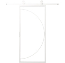 Posuvné dveře s kruhovým designovým prvkem