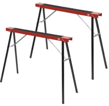 Dvě červenočerné kovové kozy