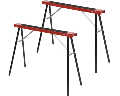 Dvě červenočerné kovové kozy