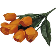 Kytice oranžových tulipánů