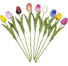 Umělé tulipány v různých barvách