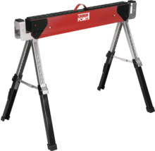 Logo Cargo Point na výškově nastavitelné kovové podpěře pro řezání