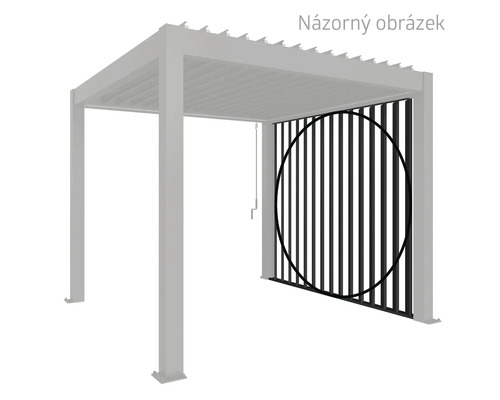 Pergola s vertikálními lamelami jako ochrana soukromí