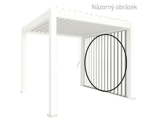 Pergola s lamelovou stěnou jako ochrana soukromí
