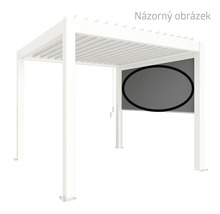 Pergola s rolovací boční stěnou pro ochranu proti slunci