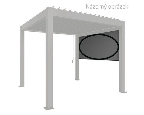 Pergola s bočním prvkem jako příklad