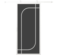 Posuvné dveře s grafickým vzorem pro interiérové úpravy