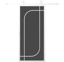 Posuvné dveře s geometrickým vzorem pro interiér