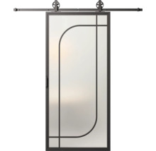 Posuvné dveře se sklem a kováním