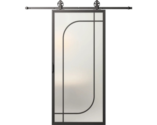 Posuvné dveře se sklem a kováním